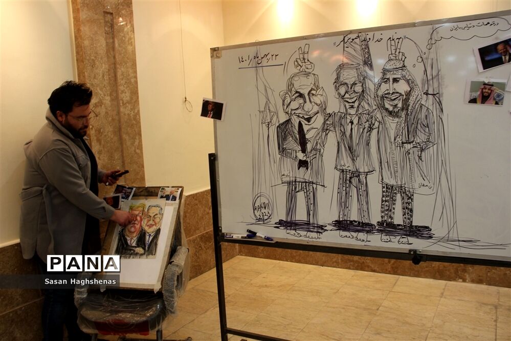 نمایشگاه کاریکاتور و اجرای ورکشاپ درنگارخانه هنراسلامشهر