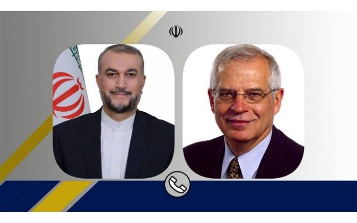 رایزنی وزیر امور خارجه و بورل در مورد آخرین وضعیت مذاکرات رفع تحریم‌ها