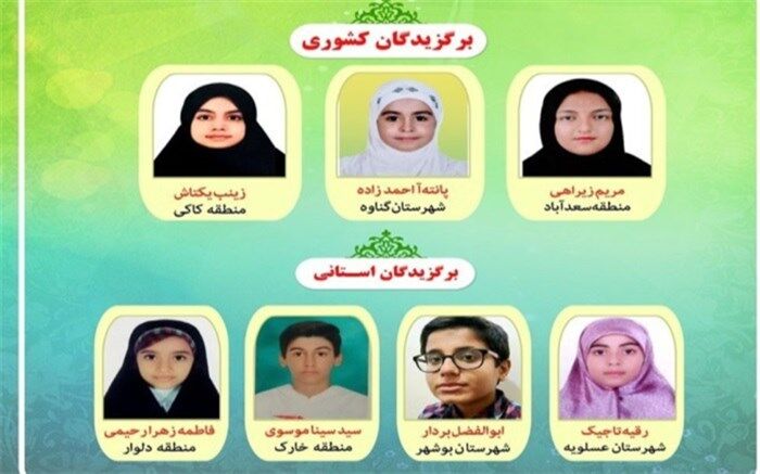 اسامی برگزیدگان کشوری و استانی پویش دهه بصیرت استان بوشهر اعلام شد