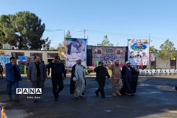 مراسم صبحگاه مشترک در اداره آموزش و پرورش، کاشمر