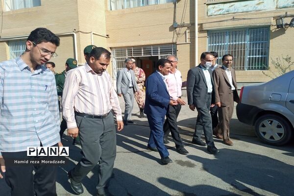مراسم صبحگاه مشترک در اداره آموزش و پرورش، کاشمر