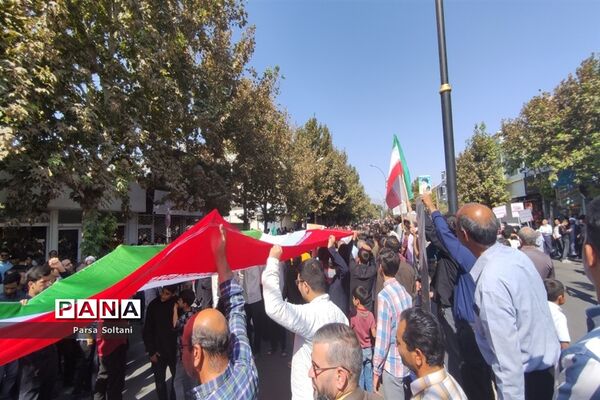 تظاهرات مردم کاشمر در محکومیت اشرار و فتنه‌گران