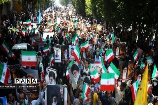 راهپیمایی مردمی علیه اغتشاشگران در تمامی نواحی و مناطق استان البرز