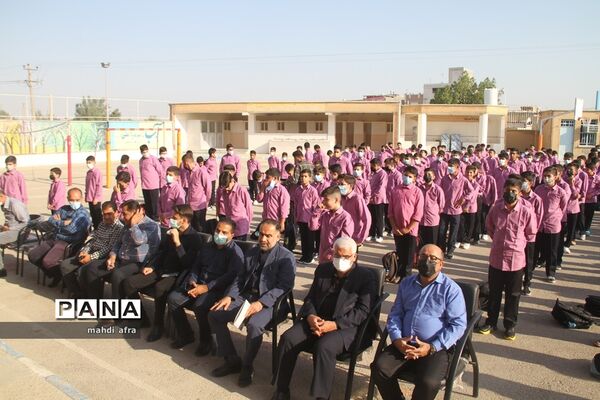 زنگ نمادین بازگشایی مدارس در شهرستان بهبهان