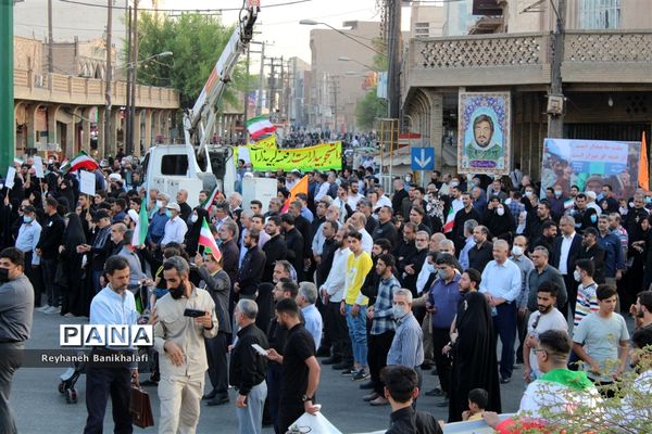 راهپیمایی مردم اهواز علیه اغتشاشات