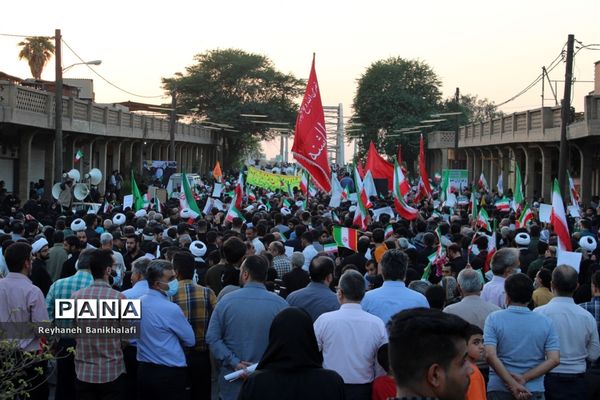 راهپیمایی مردم اهواز علیه اغتشاشات