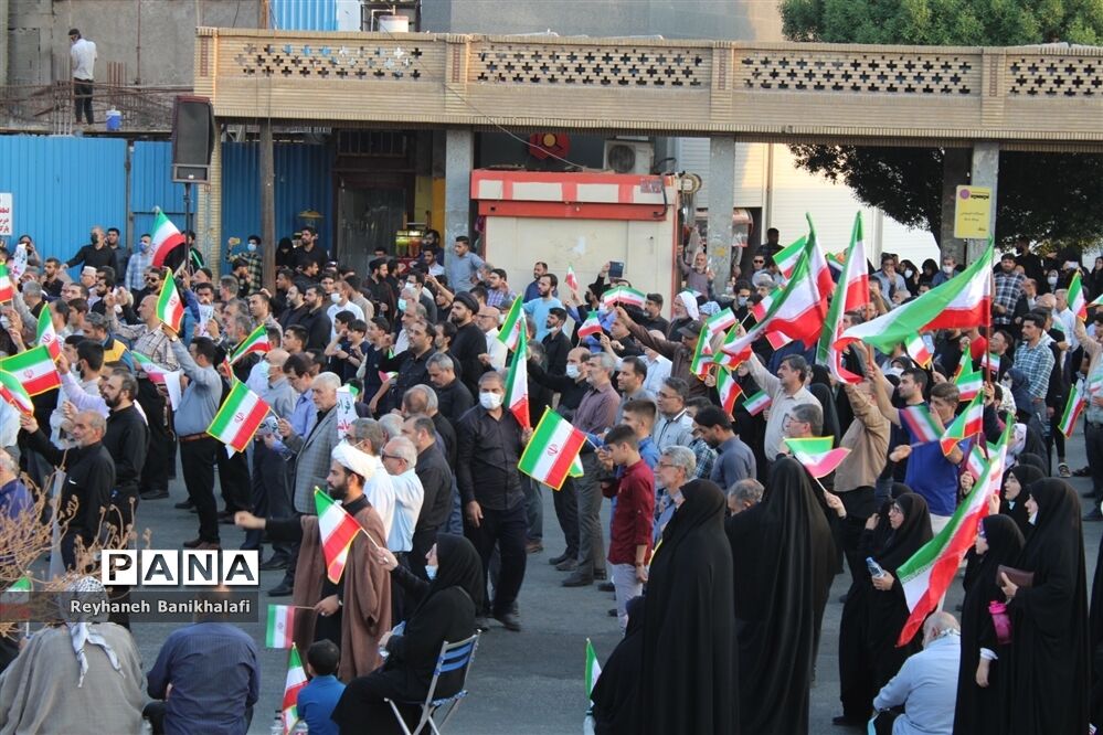راهپیمایی مردم اهواز علیه اغتشاشات