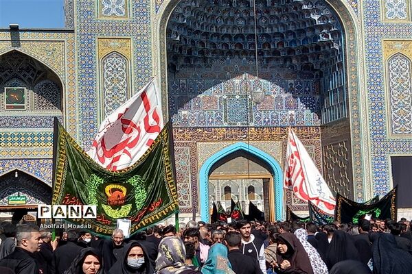 دسته‌های عزاداری مشهد در روز رحلت پیامبر اکرم(ص) و شهادت امام حسن مجتبی(ع)