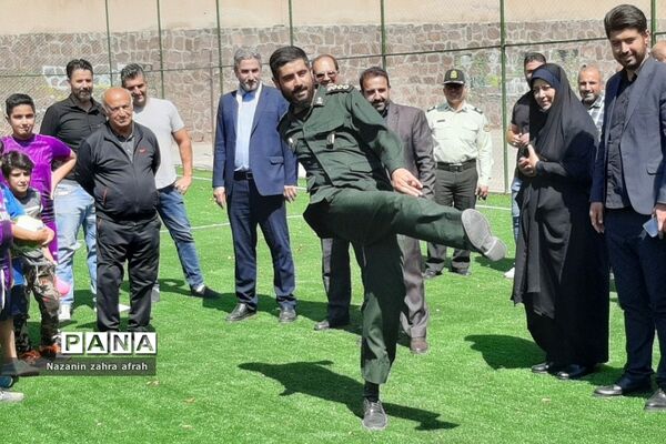 افتتاحیه زمین چمن شهید‌میریعقوبی روستای سادات محله رودهن