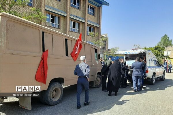 مراسم تشییع شهید گمنام در دبیرستان شهید بهشتی  رودهن