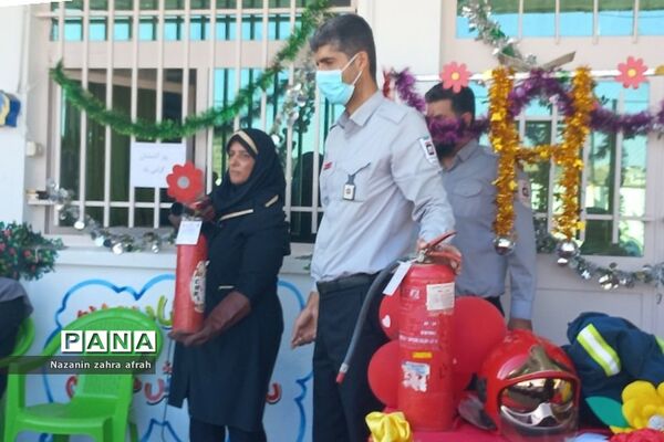 گرامیداشت روز آتش‌نشانی و ایمنی  در مدرسه حضرت زهرا(س) رودهن