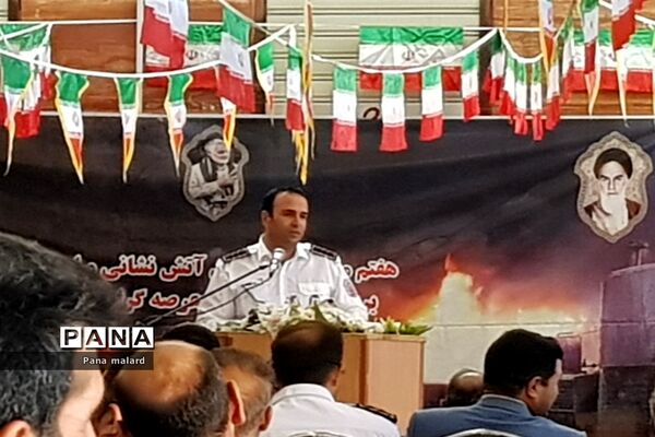 گرامیداشت روز آتش نشانی توسط دانش‌آموزان دبیرستان شهید همت ملارد