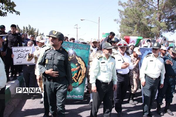 راهپیمایی مردم تربت‌جام در محکومیت تحرکات اغتشاشگران