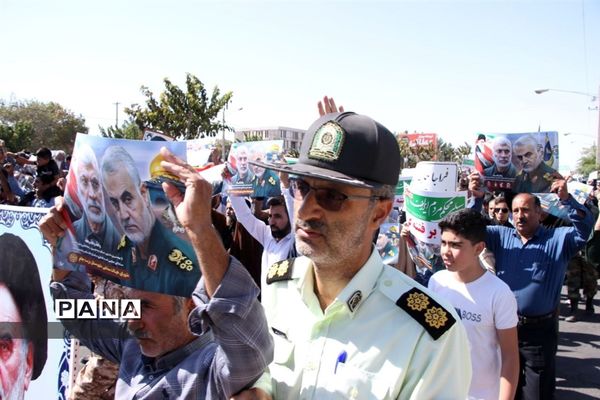 راهپیمایی مردم تربت‌جام در محکومیت تحرکات اغتشاشگران