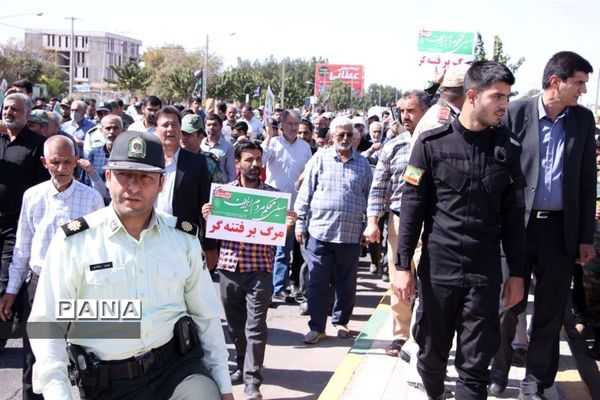 راهپیمایی مردم تربت‌جام در محکومیت تحرکات اغتشاشگران