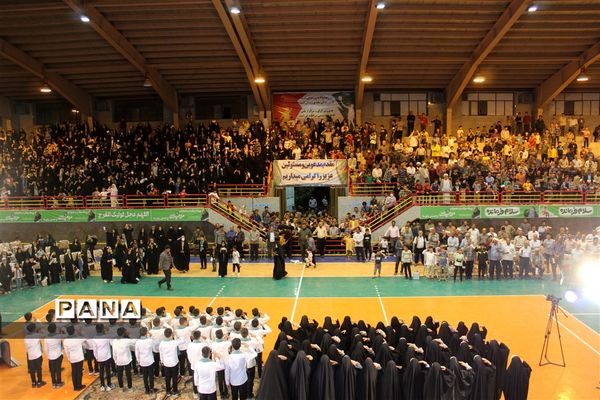 اجتماع بزرگ نسل غیور در پی محکومیت اهانت به مقدسات و اقدامات هنجار شکنانه آشوبگران در برخوار/ اصفهان