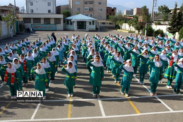 مراسم آغاز امامت امام زمان در دبستان شهیدان حجازی گلوگاه