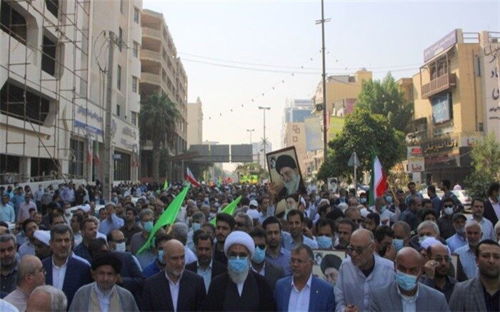راهپیمایی مردم بوشهر و تجدید بیعت با آرمان‌های انقلاب اسلامی برگزار شد