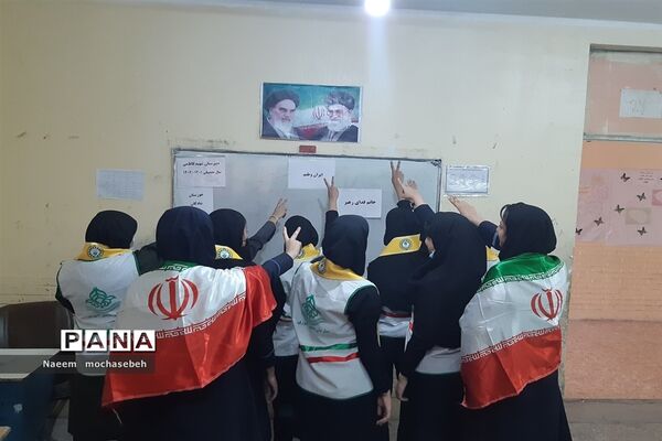 پویش لبیک یا خامنه‌ای در مدارس دخترانه شهرستان شادگان