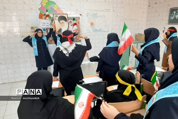 پویش لبیک یا خامنه‌ای در مدارس دخترانه شهرستان شادگان
