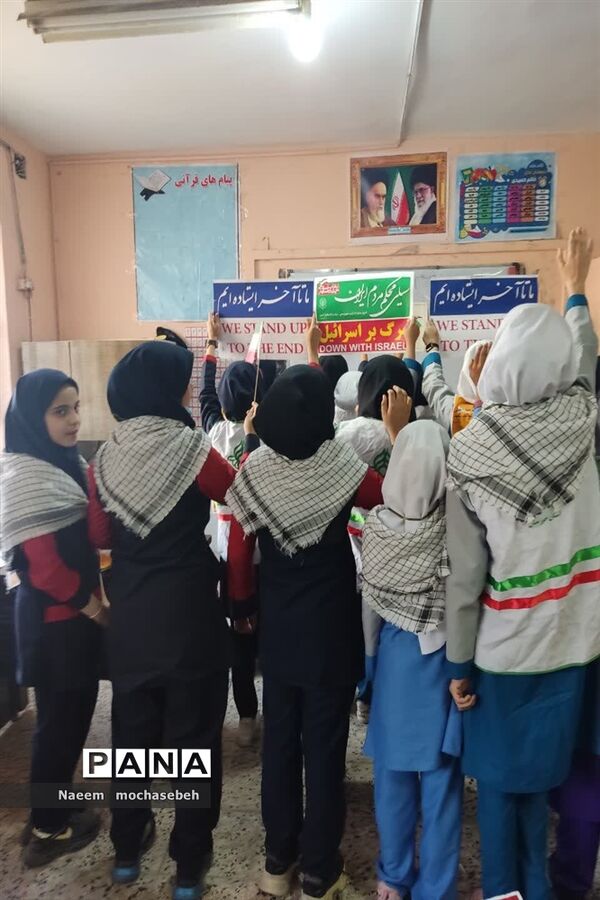پویش لبیک یا خامنه‌ای در مدارس دخترانه شهرستان شادگان