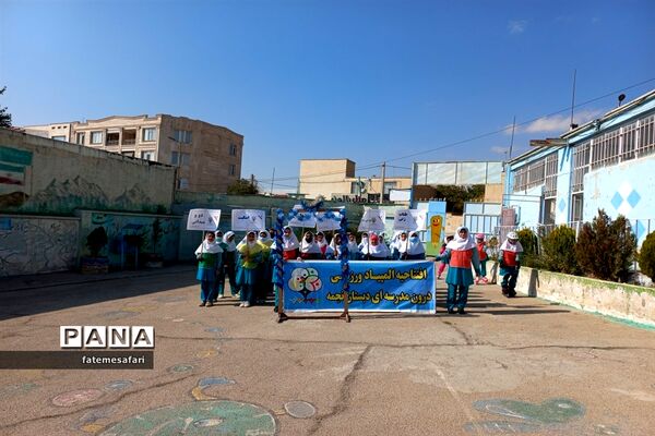 برگزاری مراسم افتتاحیه المپیاد ورزش درون‌مدرسه‌ای در دبستان نجمه فیروزکوه