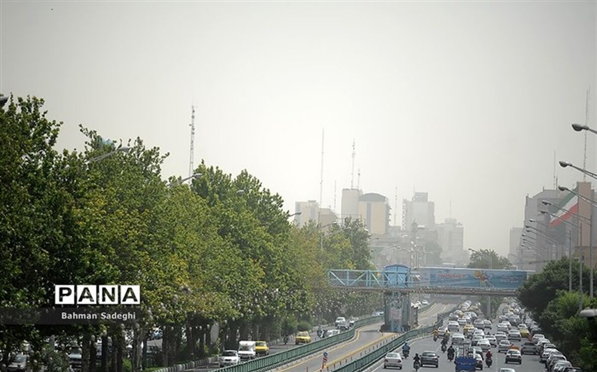 کیفیت هوای تهران در شرایط ناسالم برای گروه‌های حساس