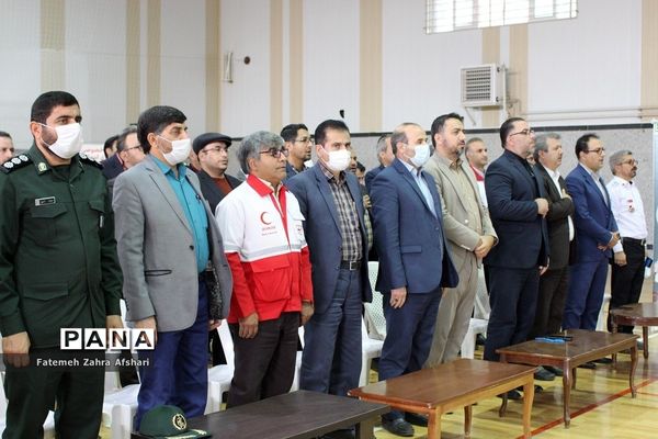 رزمایش استانی پدافند غیرعامل در مدرسه امامی سمنان