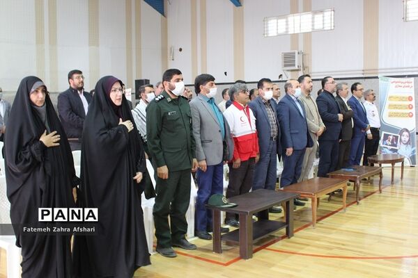 رزمایش استانی پدافند غیرعامل در مدرسه امامی سمنان