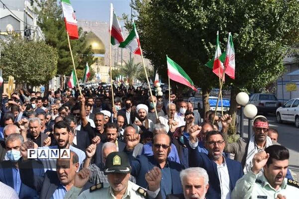 راهپیمایی مردم گیلان غرب در محکومیت حادثه تروریستی شاهچراغ(ع) شیراز