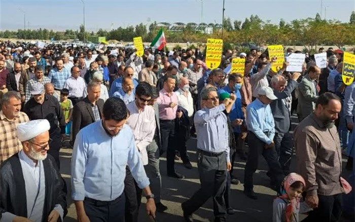 مردم دیار قومس، حادثه تروریستی شیراز را محکوم کردند / فیلم