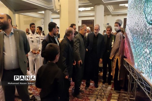 مراسم بزرگداشت شهدای حادثه تروریستی حرم مطهر شاهچراغ با حضور وزیر آموزش و پرورش