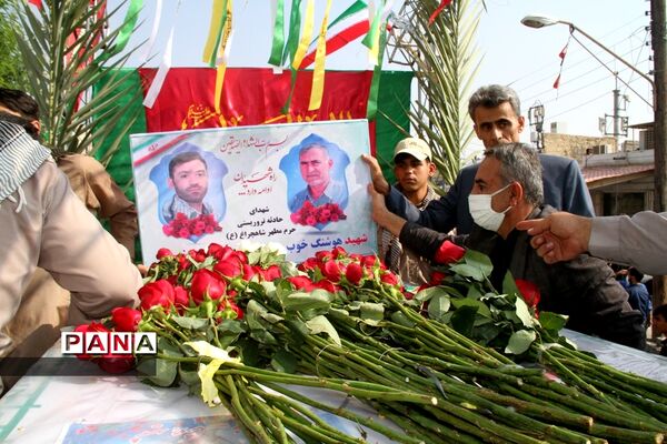 تشییع پیکر پاک دو شهید حادثه تروریستی شاهچراغ در بهبهان