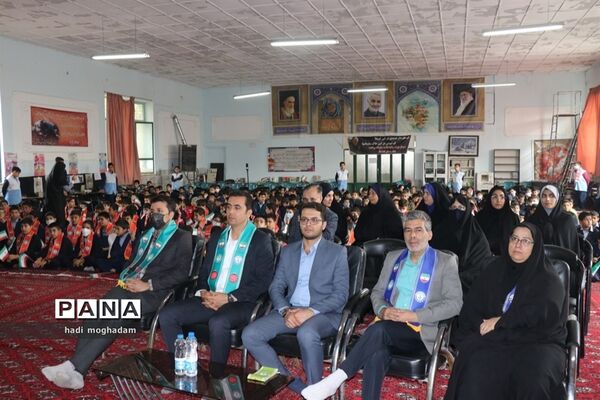زنگ استکبار ستیزی و صبحگاه مشترک تشکل‌های دانش‌آموزی مشهد