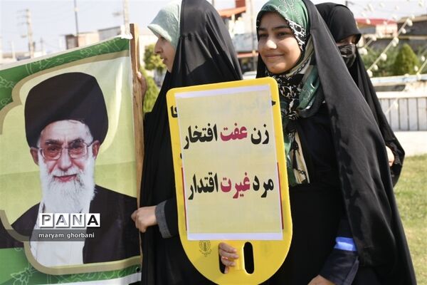 راهپیمایی روز دانش‌آموز در بهنمیر