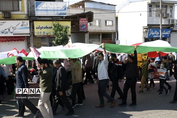 راهپیمایی روز دانش‌آموز در بهنمیر