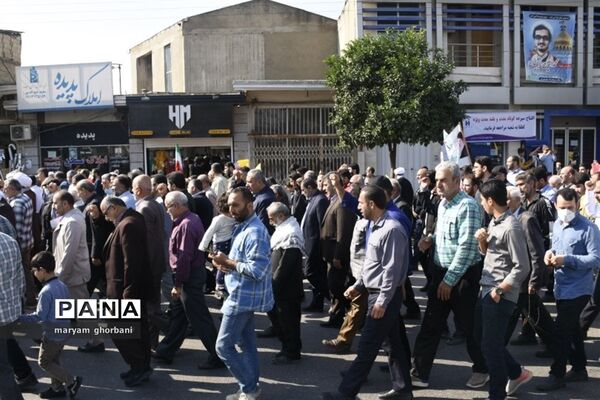راهپیمایی روز دانش‌آموز در بهنمیر