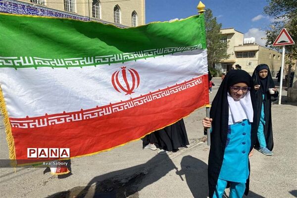 راهپیمایی 13 آبان در شهرستان آباده