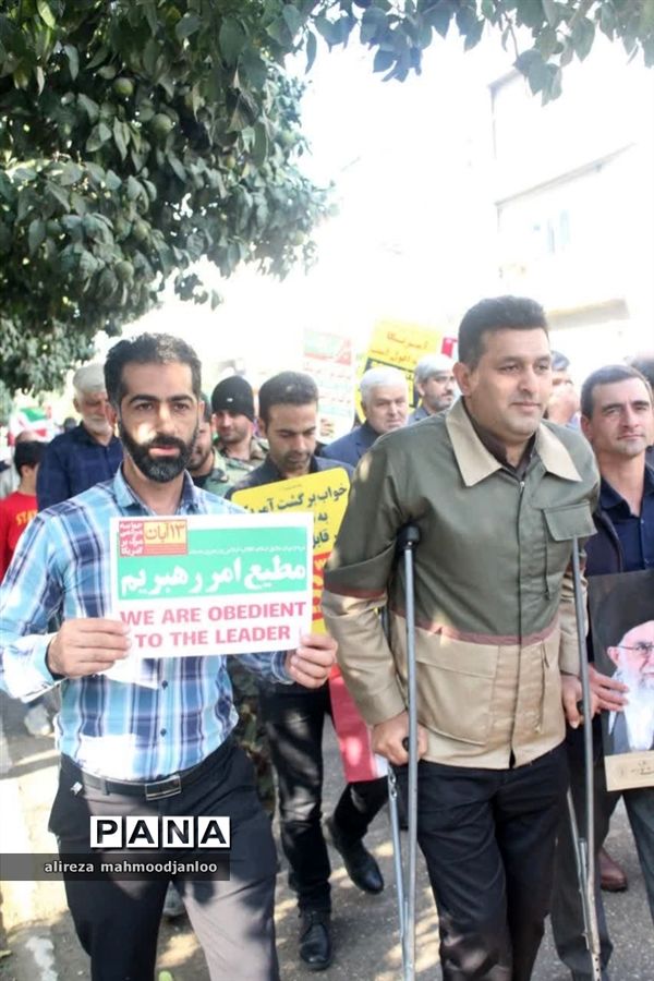 راهپیمایی روز دانش‌آموز در گلوگاه