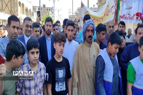 راهپیمایی ۱۳ آبان در شهرستان دشت آزادگان