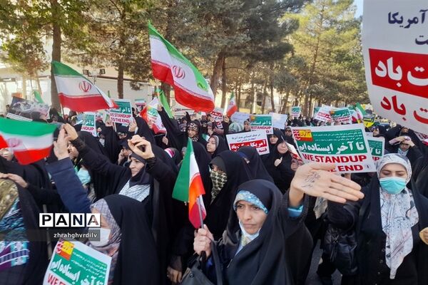 راهپیمایی 13 آبان در قزوین-1