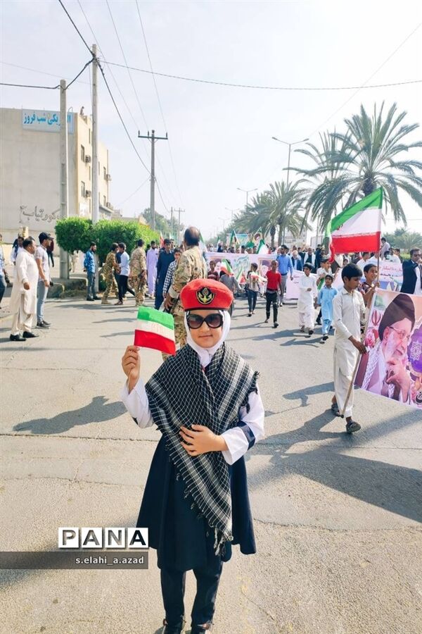 راهپیمایی یوم‌الله 13 آبان  در چابهار