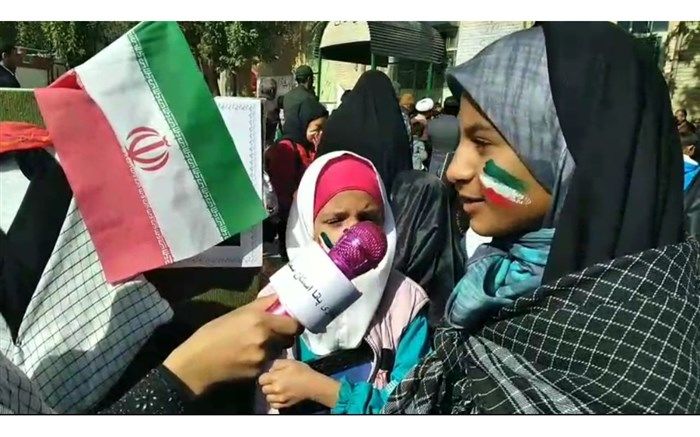 خروش مردم دامغان در راهپیمایی ۱۳ آبان/ فیلم