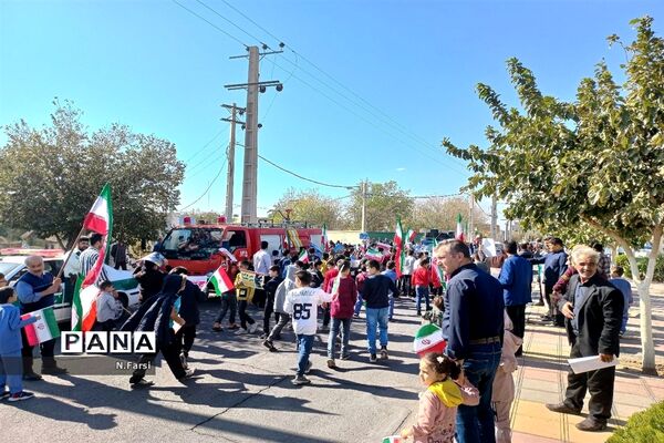 راهپیمایی 13 آبان در روستاهای قم