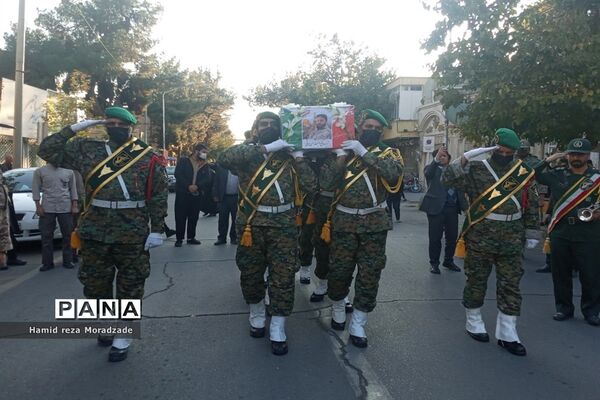 تشییع باشکوه شهید بسیجی مدافع امنیت حسن براتی در کاشمر