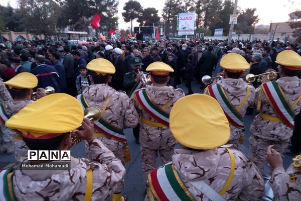 تشییع باشکوه شهید بسیجی مدافع امنیت حسن براتی در کاشمر