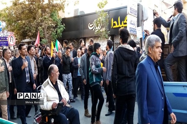 تشییع باشکوه شهید بسیجی مدافع امنیت حسن براتی در کاشمر