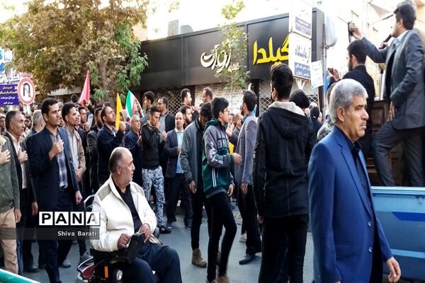 تشییع باشکوه شهید بسیجی مدافع امنیت حسن براتی در کاشمر