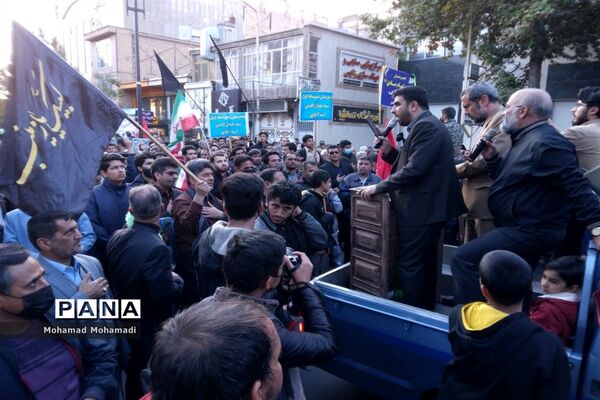 تشییع باشکوه شهید بسیجی مدافع امنیت حسن براتی در کاشمر