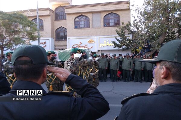 تشییع باشکوه شهید بسیجی مدافع امنیت حسن براتی در کاشمر
